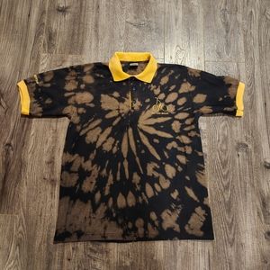 Vintage Action Bikes Tie Dye Polo Shirt